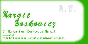 margit boskovicz business card